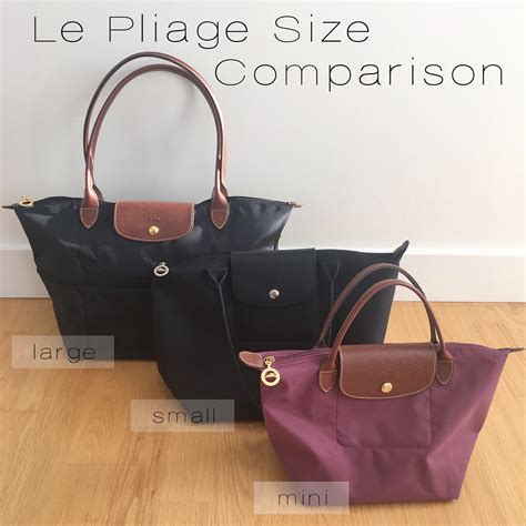 longchamp tote size comparison.